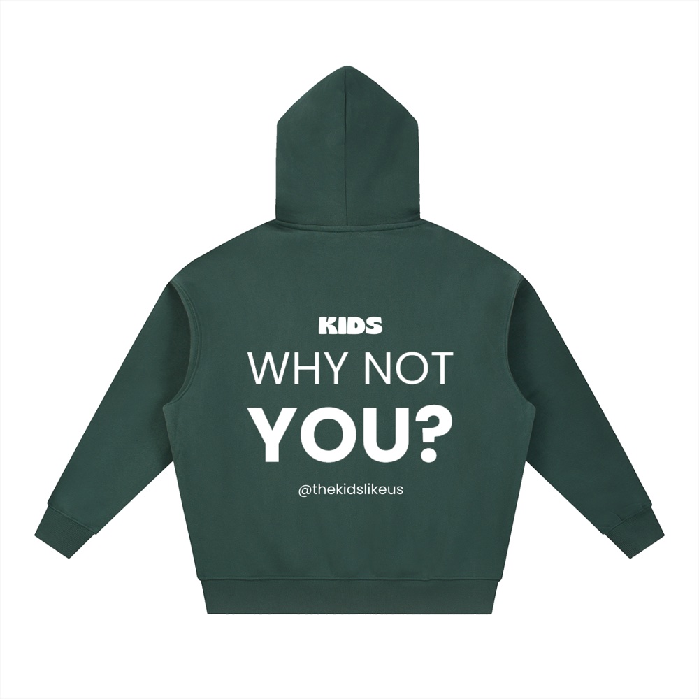 KIDS hoodie · dark green · back