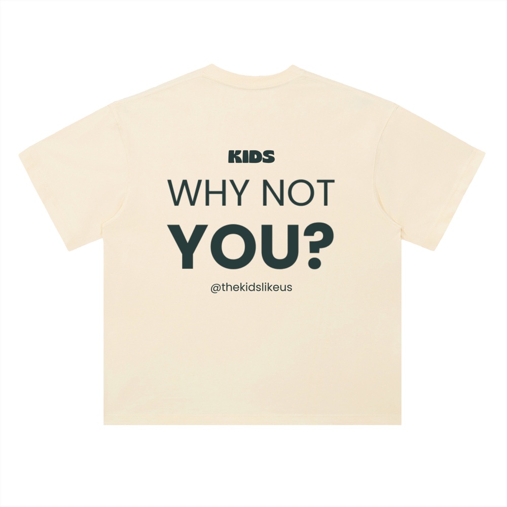 KIDS boxy tee · cream · back